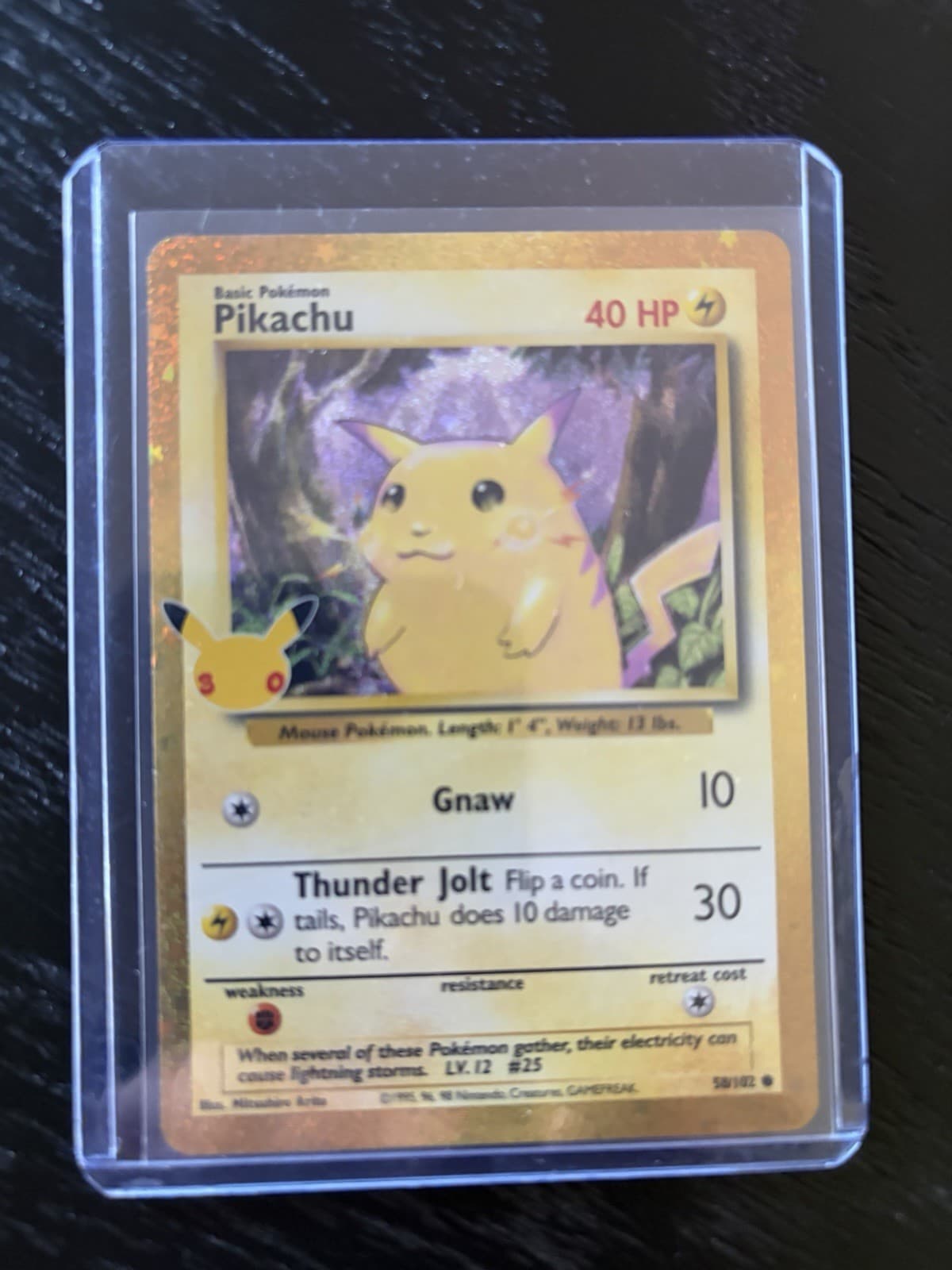 Pikachu 58/102 Holo ME: 30th Celebration Classic Collection Pokemon NM