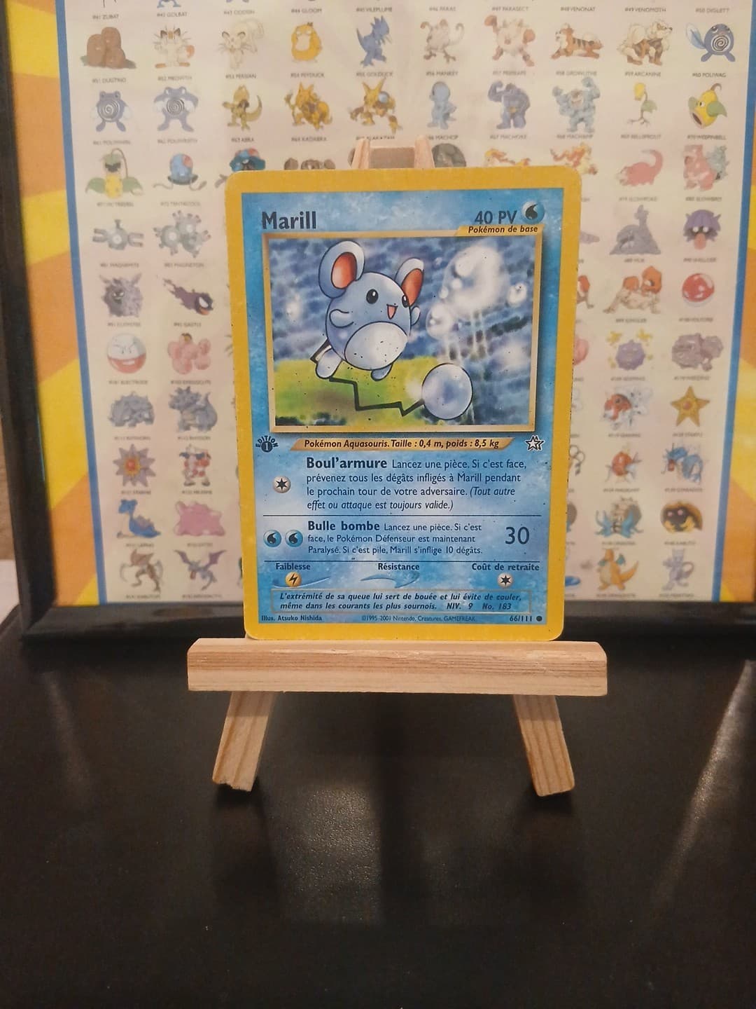 Carte Pokemon MARILL edition 1 - Neo genesis 66/111 - Wizards FR