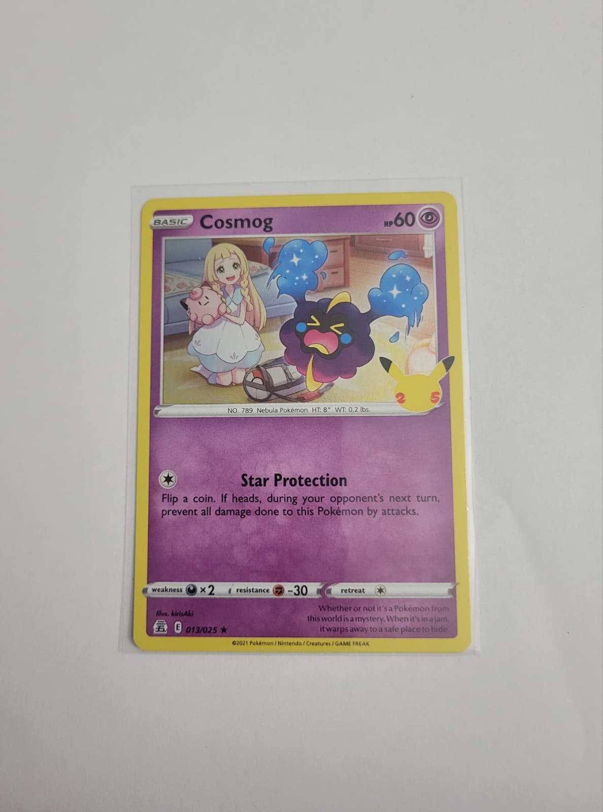 Pokemon Cosmog 13/25 Celebrations Holo NM