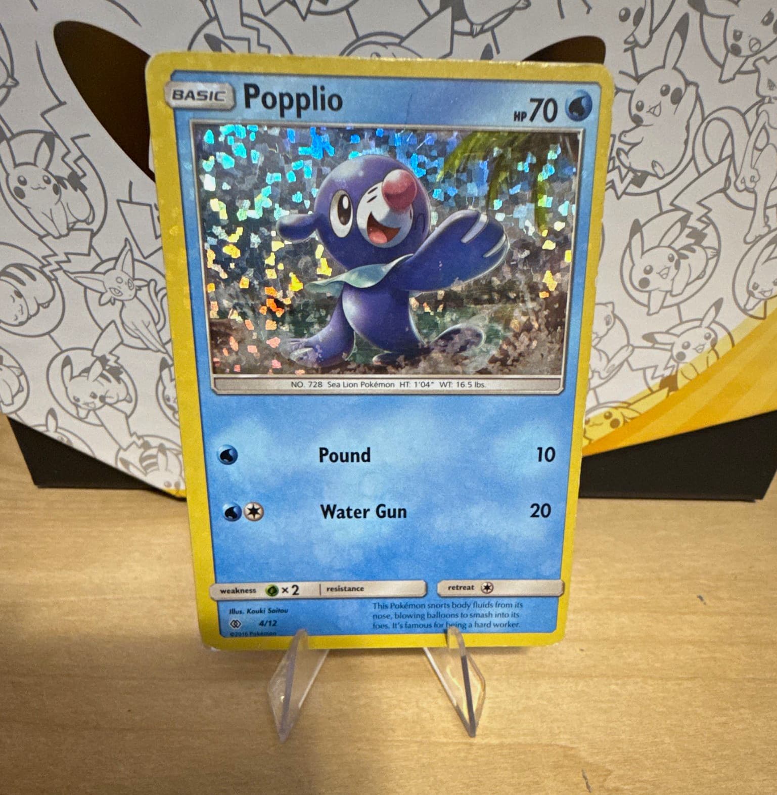 Pokemon TCG Popplio 004/012 McDonald's 2017 Holo Promo 70 HP Basic (EN)