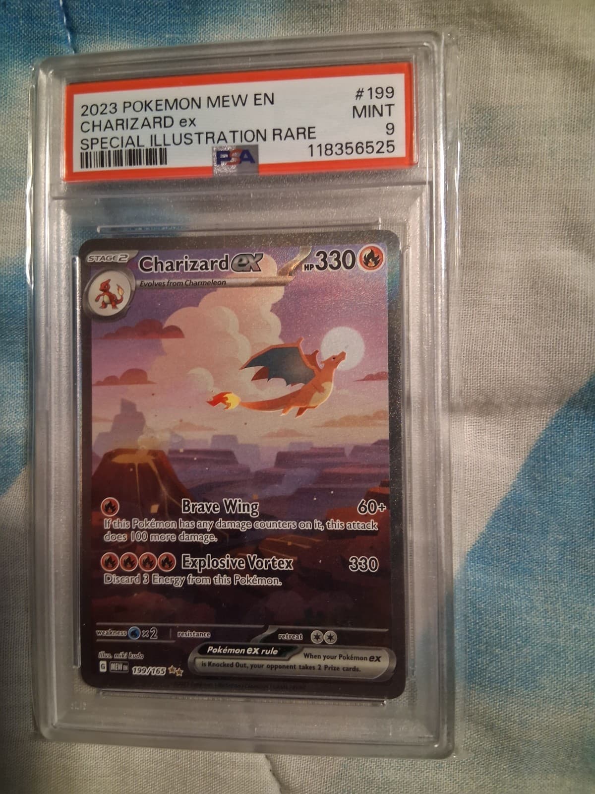 Charizard EX 199/165 Special Illustration Rare Pokemon 151 PSA 9