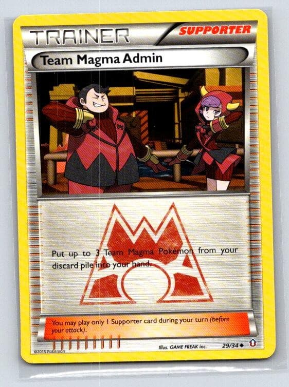 Team Magma Admin 29/34 Uncommon Double Crisis Pokemon Near Mint