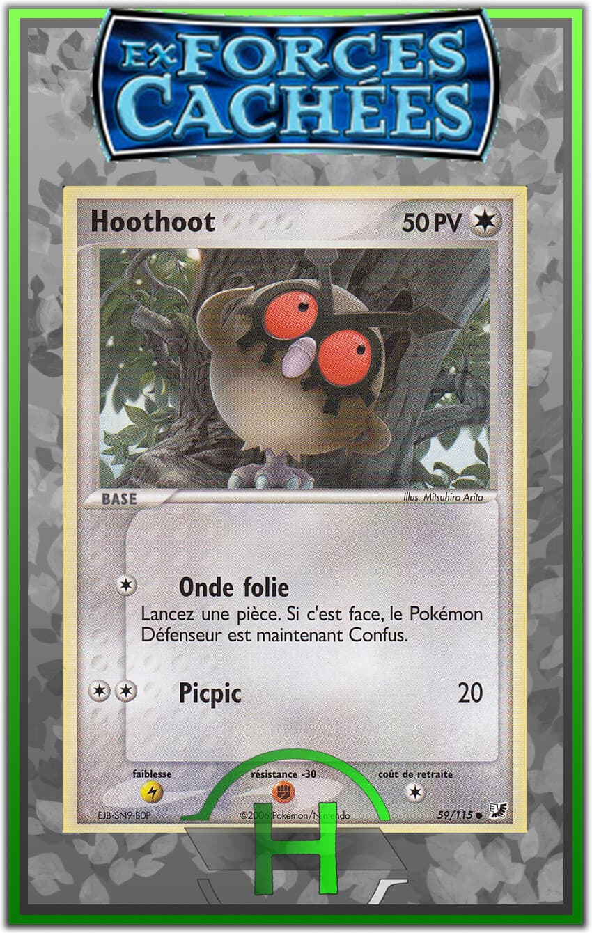 Hoothoot - EX:Forces Cachées - 59/115 - Carte Pokemon Française