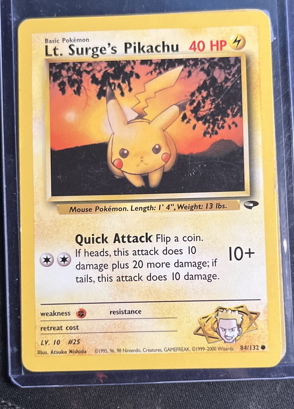 Lt. Surge's Pikachu 84/132 Gym Challenge Regular