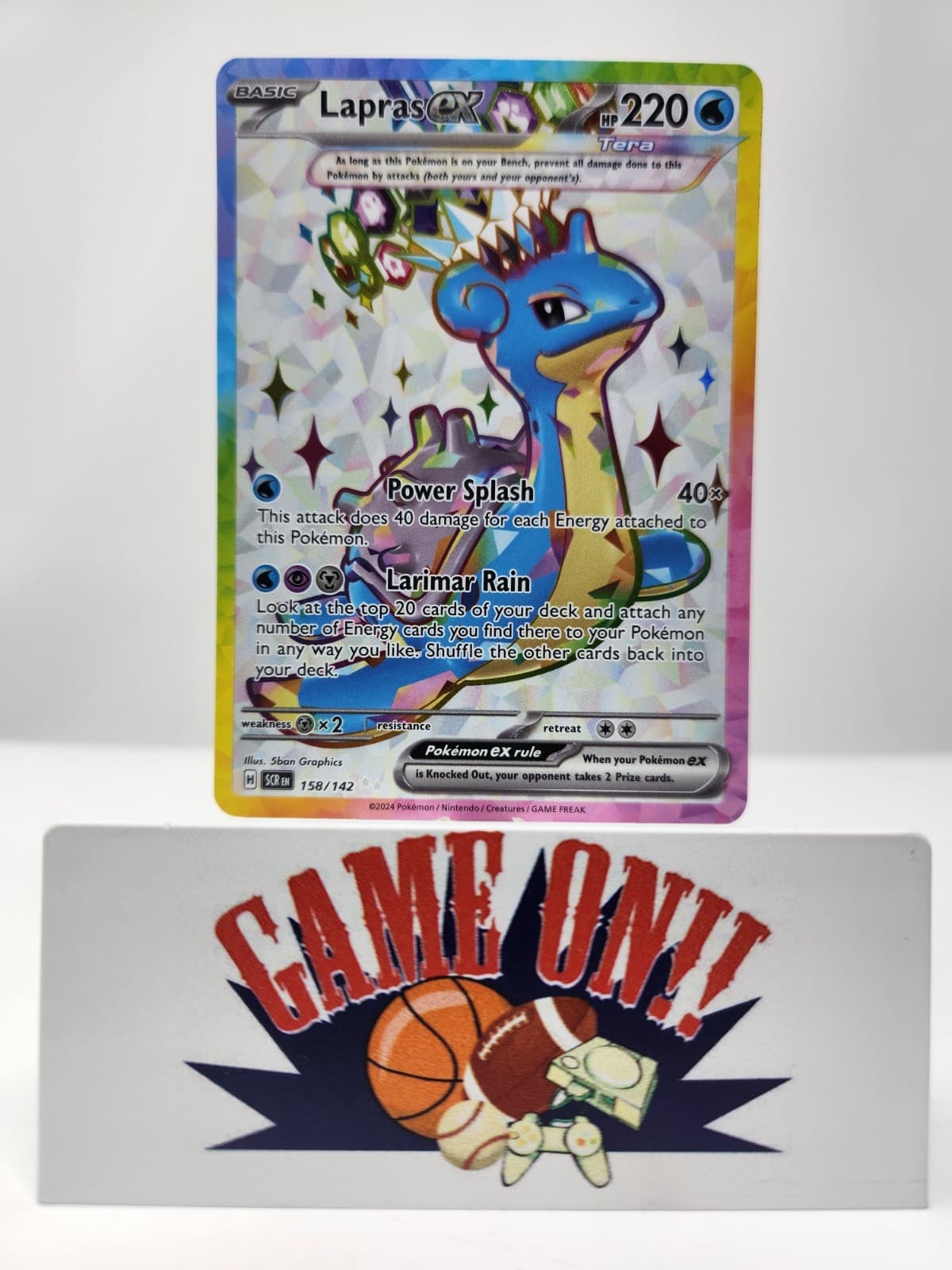 Pokemon Lapras ex 158/142 Stellar Crown Ultra Rare sc