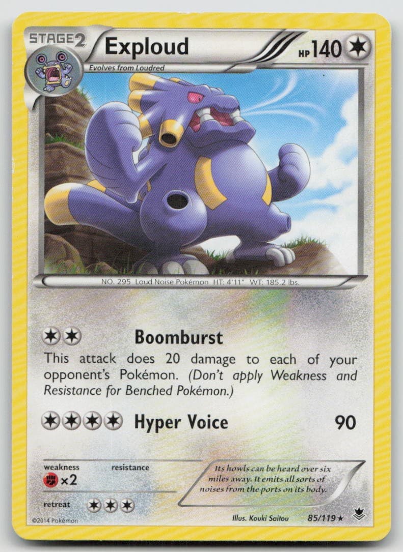 Exploud 85/119 Rare Phantom Forces Pokemon LP+
