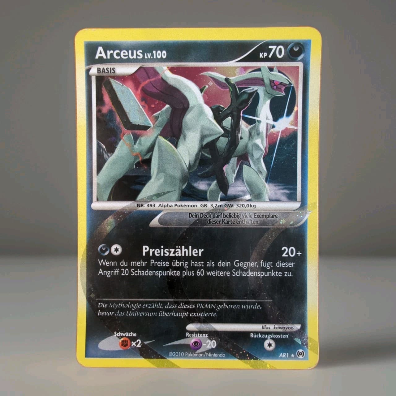 Arceus LV. 100 Holo Pokemon Karte Deutsch AR1 Arceus