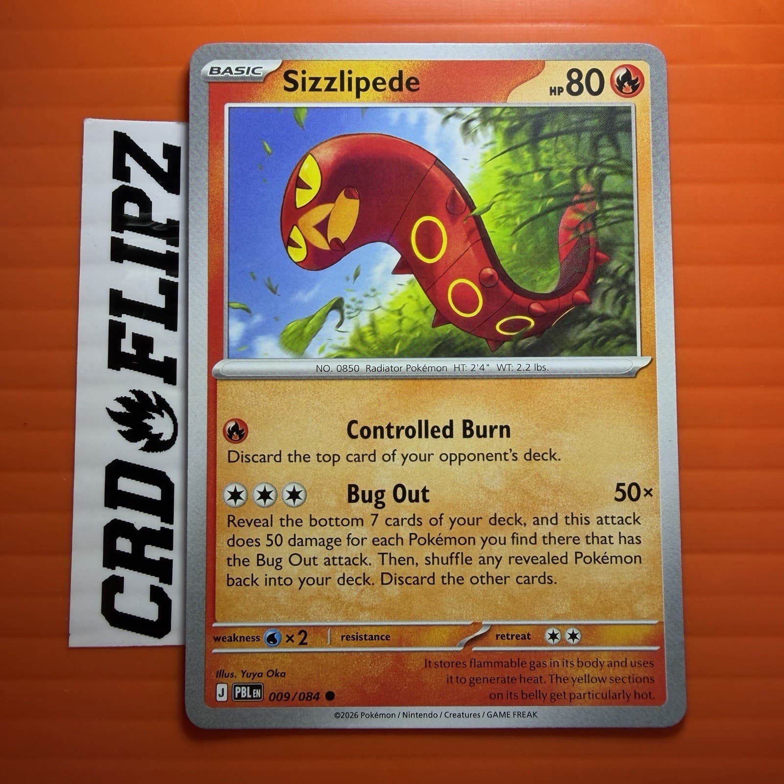 Sizzlipede 09/84 9 ME05 Pitch Black C NM English Pokémon