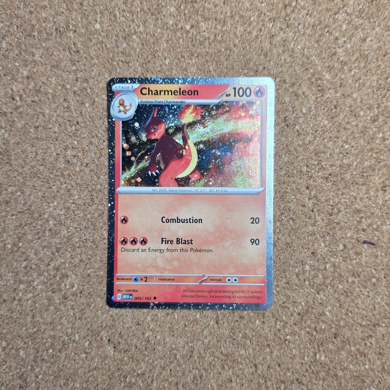 Charmeleon #5/165 Pokémon TCG Scarlet & Violet 151 Holo Regular Uncommon *CEL