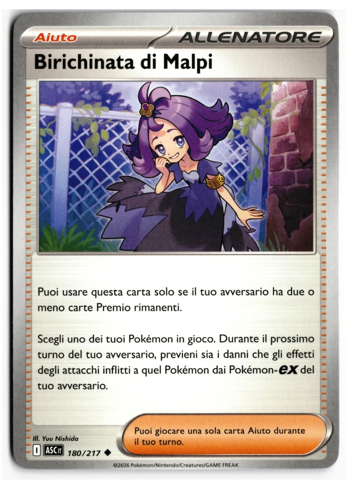 Pokémon Birichinata di Malpi 180/217 Ascesa Eroica ITA Near Mint Non Comune 2026