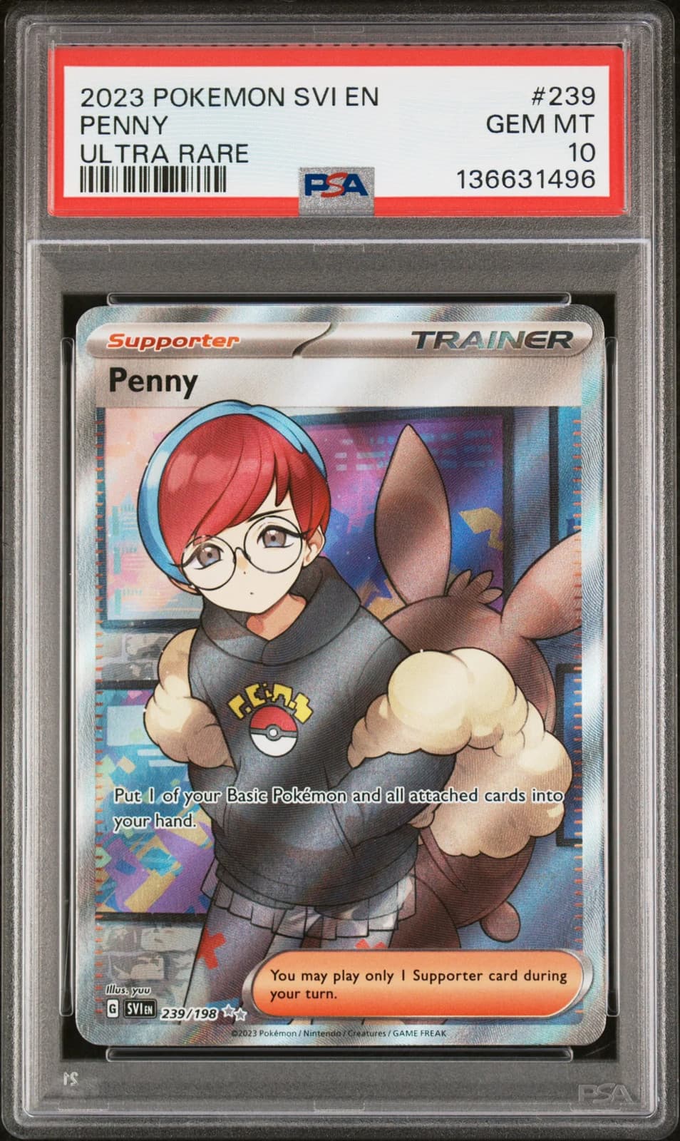 2023 POKEMON SVI EN-SCARLET & VIOLET ULTRA RARE #239 PENNY PSA 10