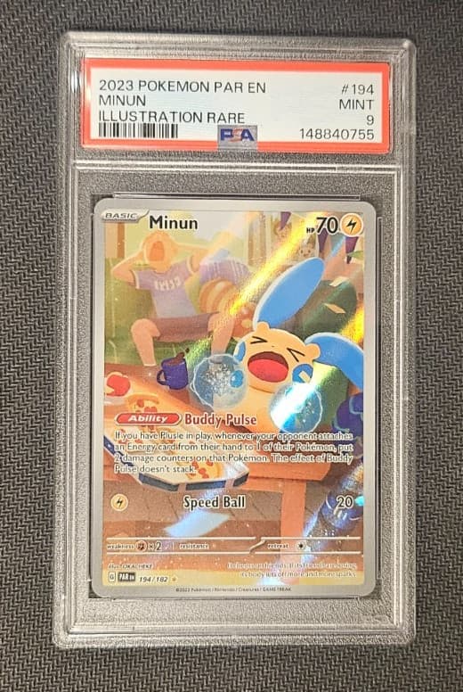 Pokemon Minun PSA 9 MT Graded Illustration Rare 194/182