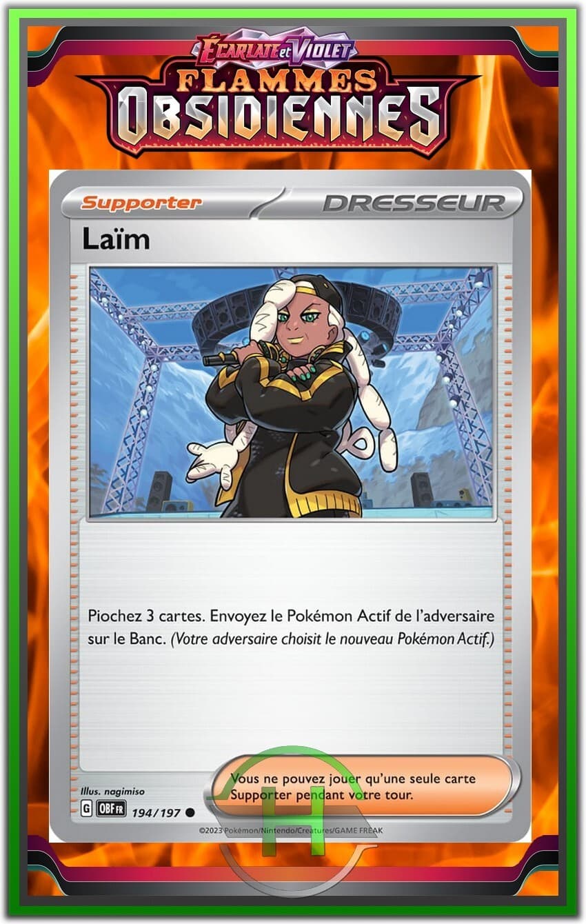 Laïm - EV3:Flammes Obsidiennes - 194/197 - Carte Pokémon Française Neuve