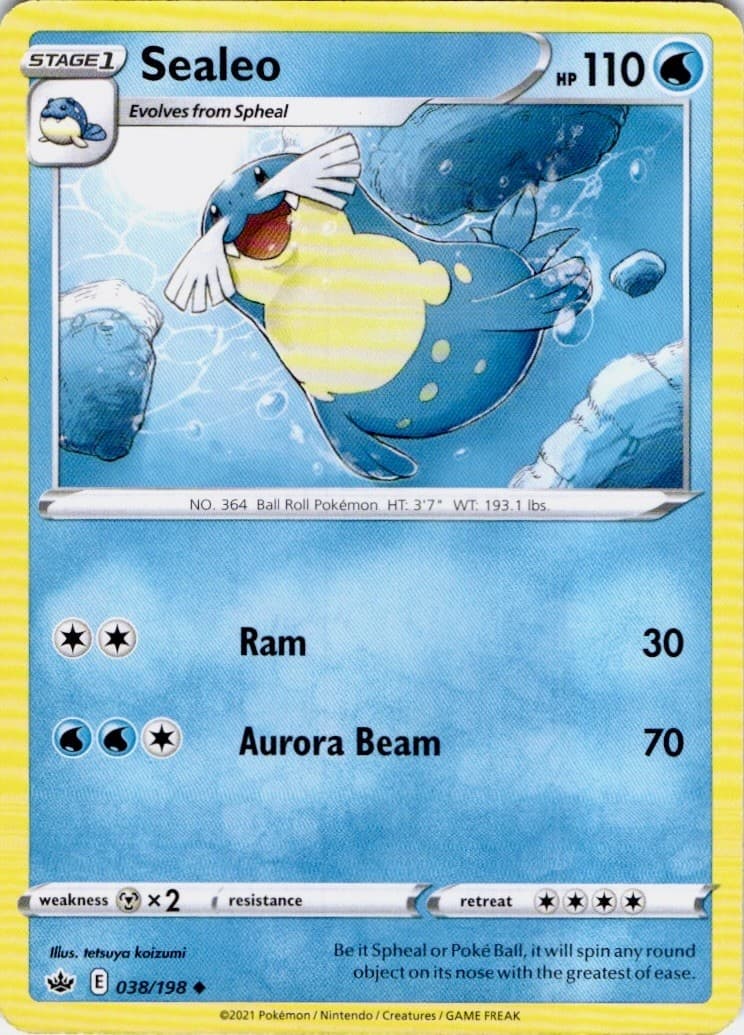 Sealeo 038/198 Uncommon Chilling Reign Pokemon Lightly Played