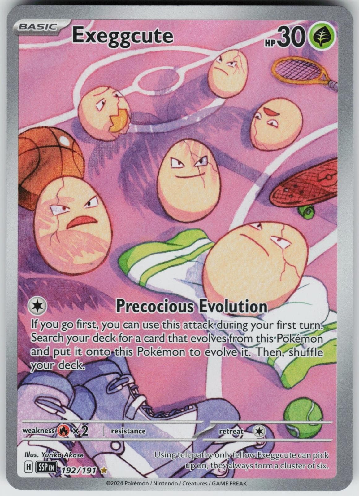 Exeggcute 192/191 Illustration Rare Surging Sparks Pokemon Holo Near Mint