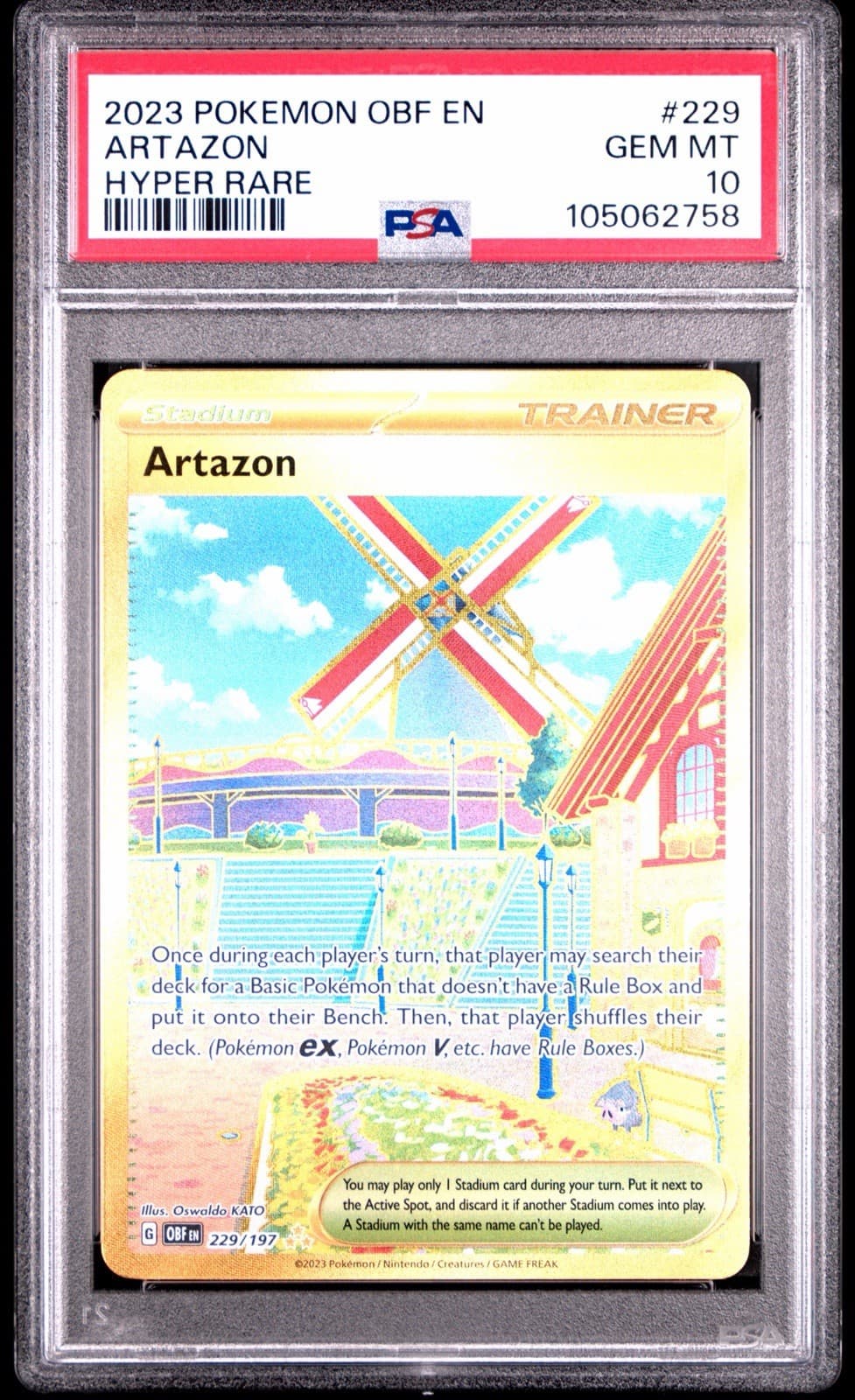 2023 Pokemon Obf En-Obsidian Flames Artazon #229 PSA 10