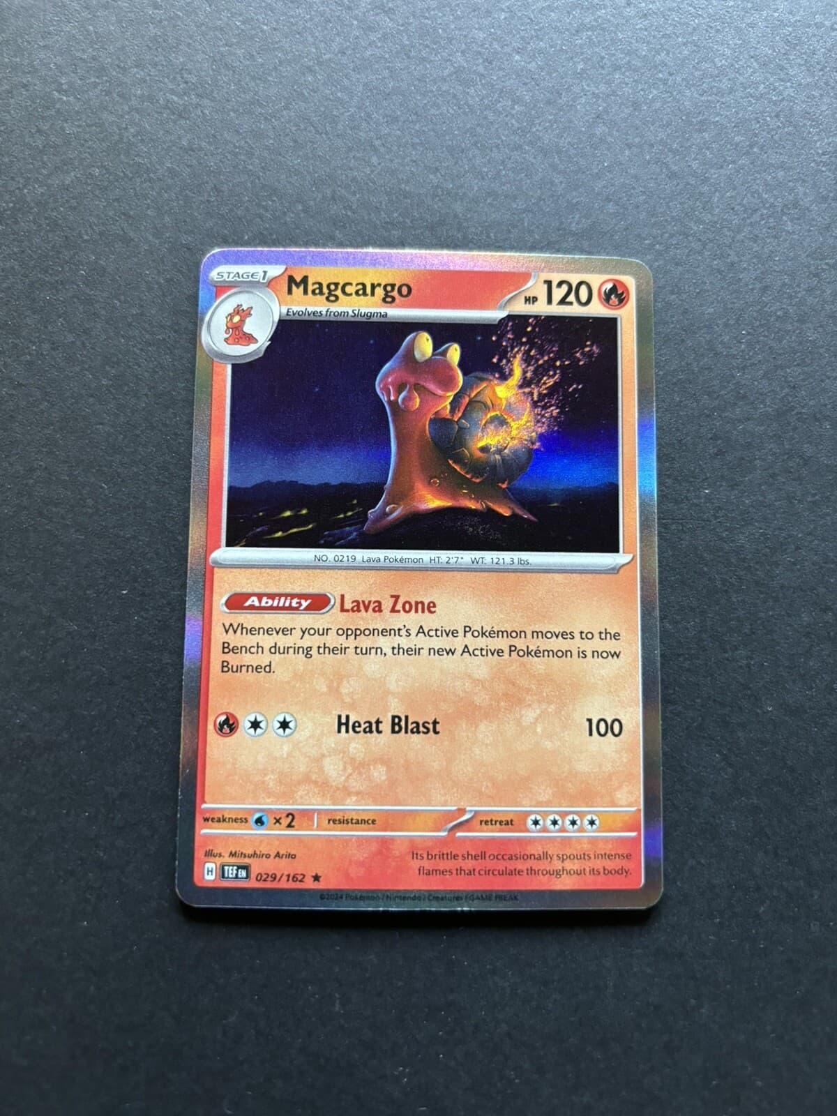 2024 Pokémon Temporal Forces - Magcargo Holo No. 29/162