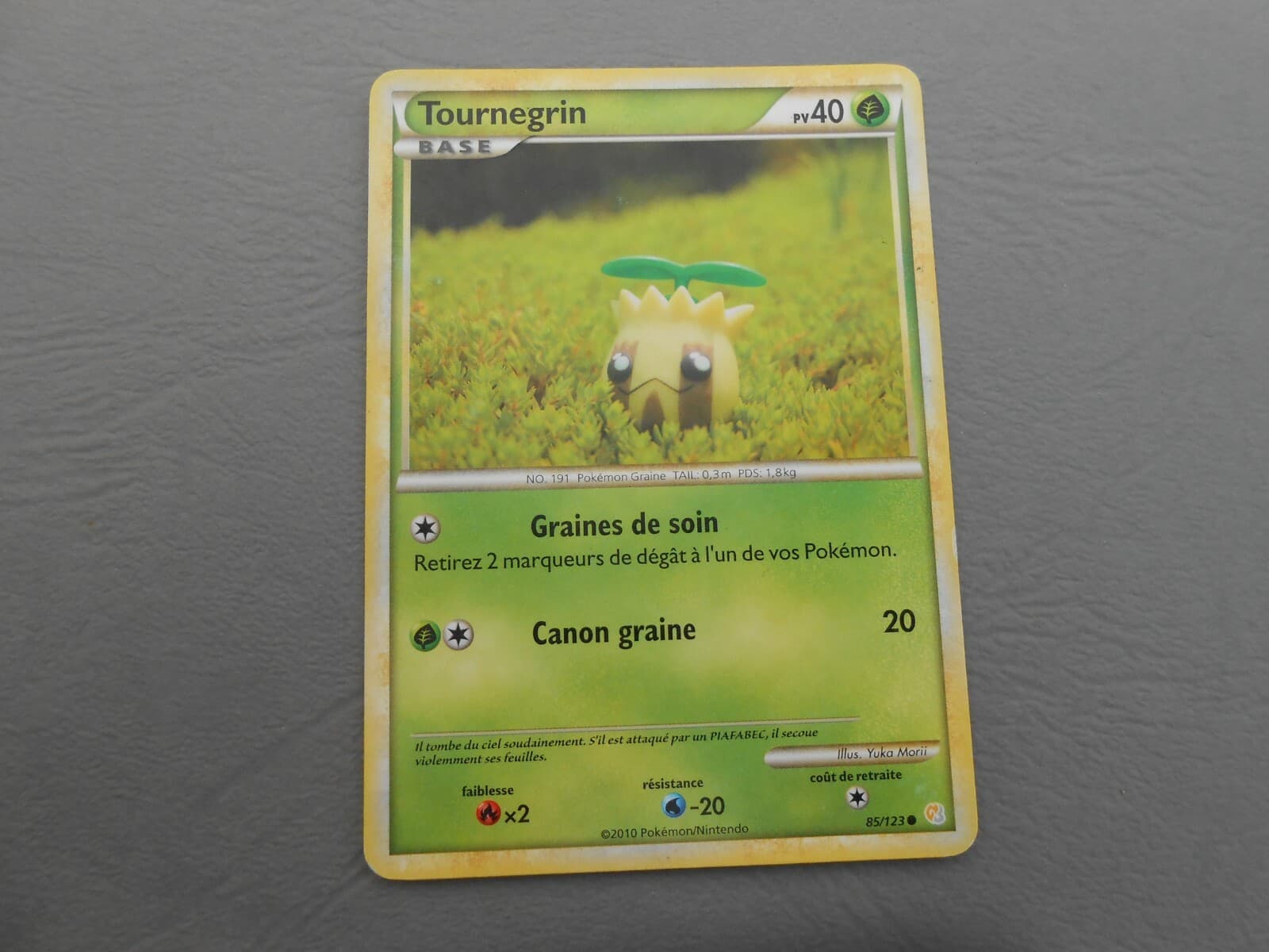 Carte Pokémon - HeartGold SoulSilver 85/123 Tournegrin PV40 - FR