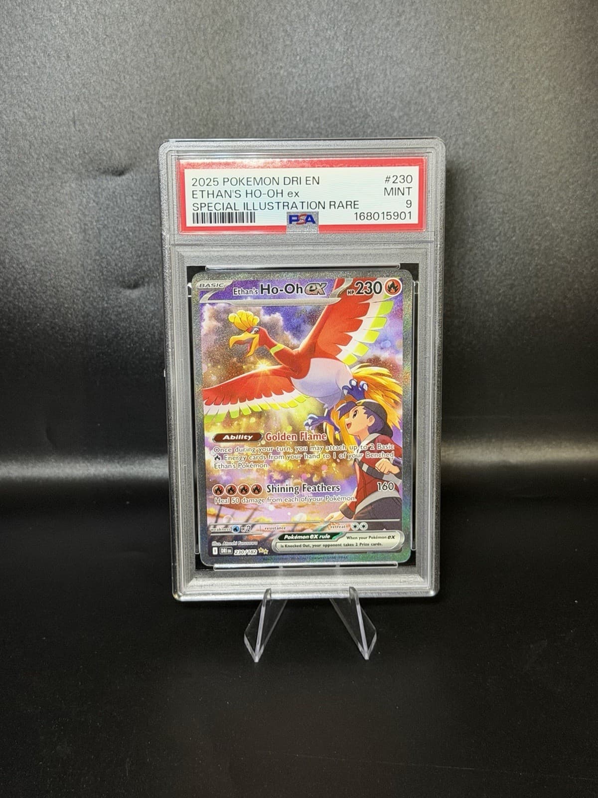 Ethan's Ho-Oh ex Sv10 Destined Rivals SIR Holo English 230/182 PSA 9