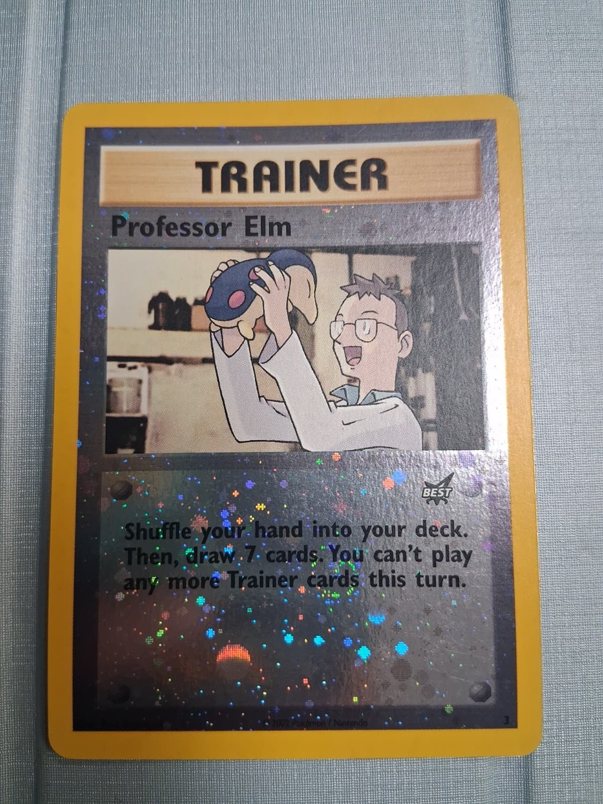 Pokemon Professor Elm #3 Best of Game Reverse Holo NM Fast Ship