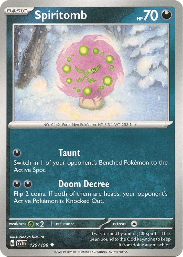 Spiritomb-Pokemon-129/198-Scarlet & Violet Base Set-Uncommon-NM-Naoyo Kimura