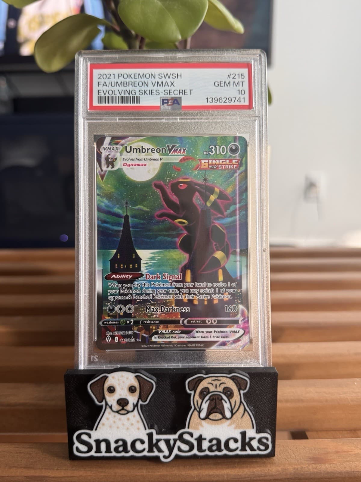 Umbreon VMAX (Alternate Art Secret) 215/203 SWSH07: Evolving Skies Holo PSA 10