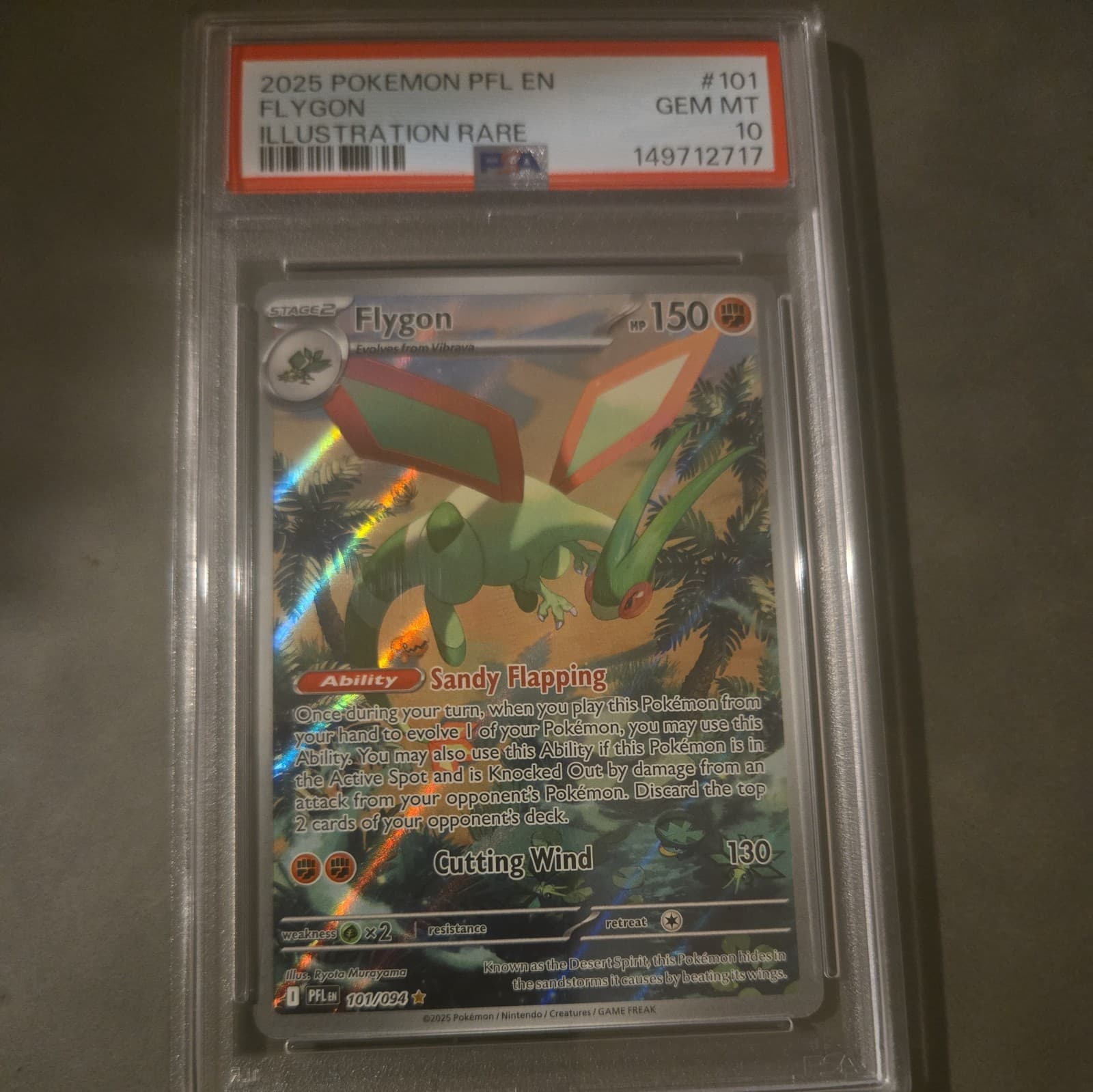 Flygon 101/094 Illustration Rare Pfl En-Phantasmal Flames Pokemon PSA 10
