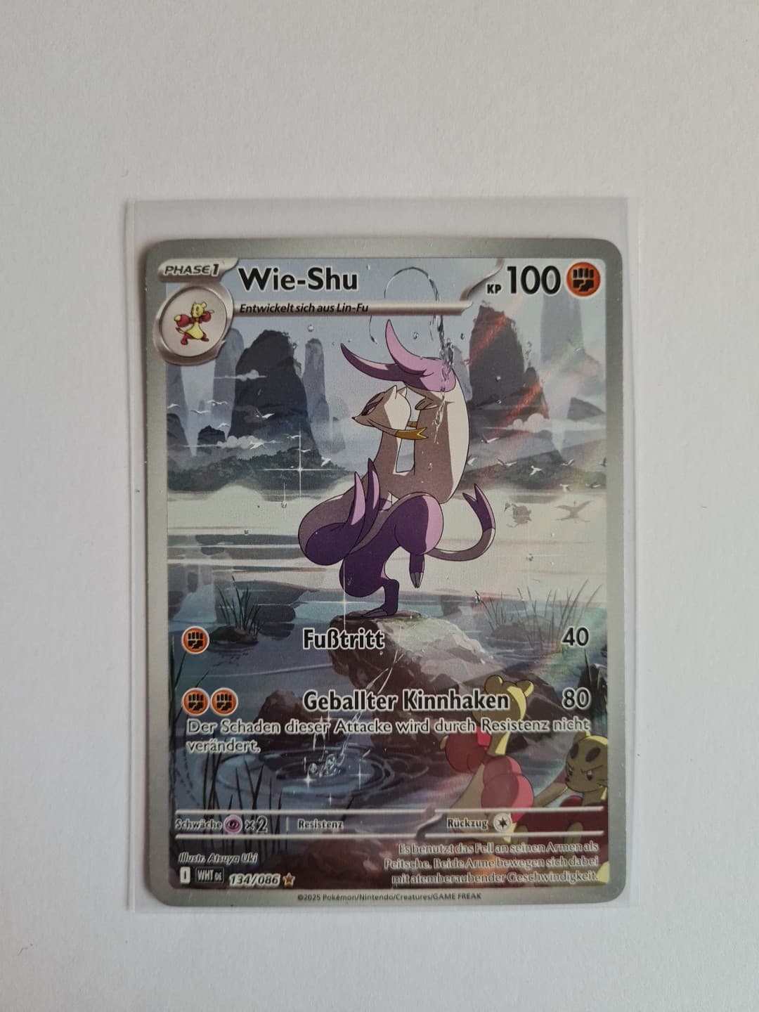 Pokemon Wie-Shu 134/086 Weiße Flammen Illustration Rare
