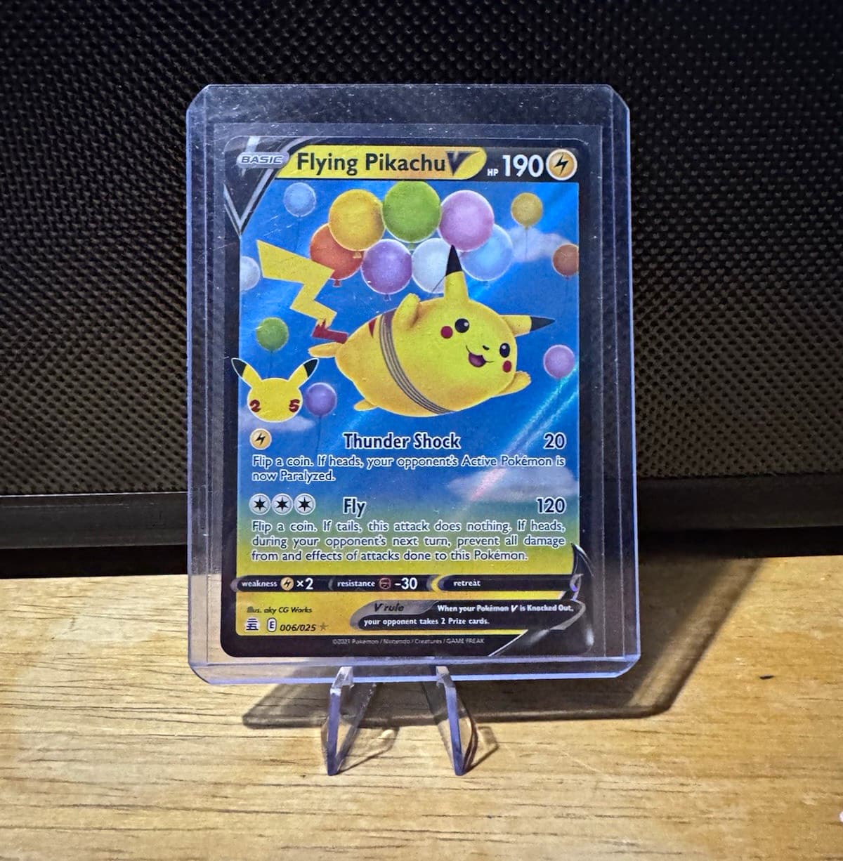 Pokemon TCG Flying Pikachu V 006/025 Celebrations V 190 HP English 2021