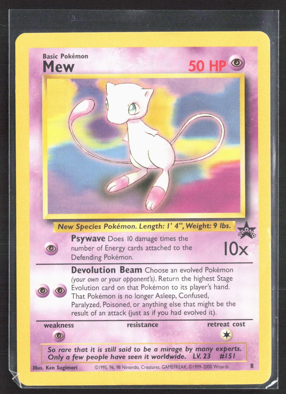 1999 Pokémon TCG Wizards Black Star Promos Mew 8 Regular English LP