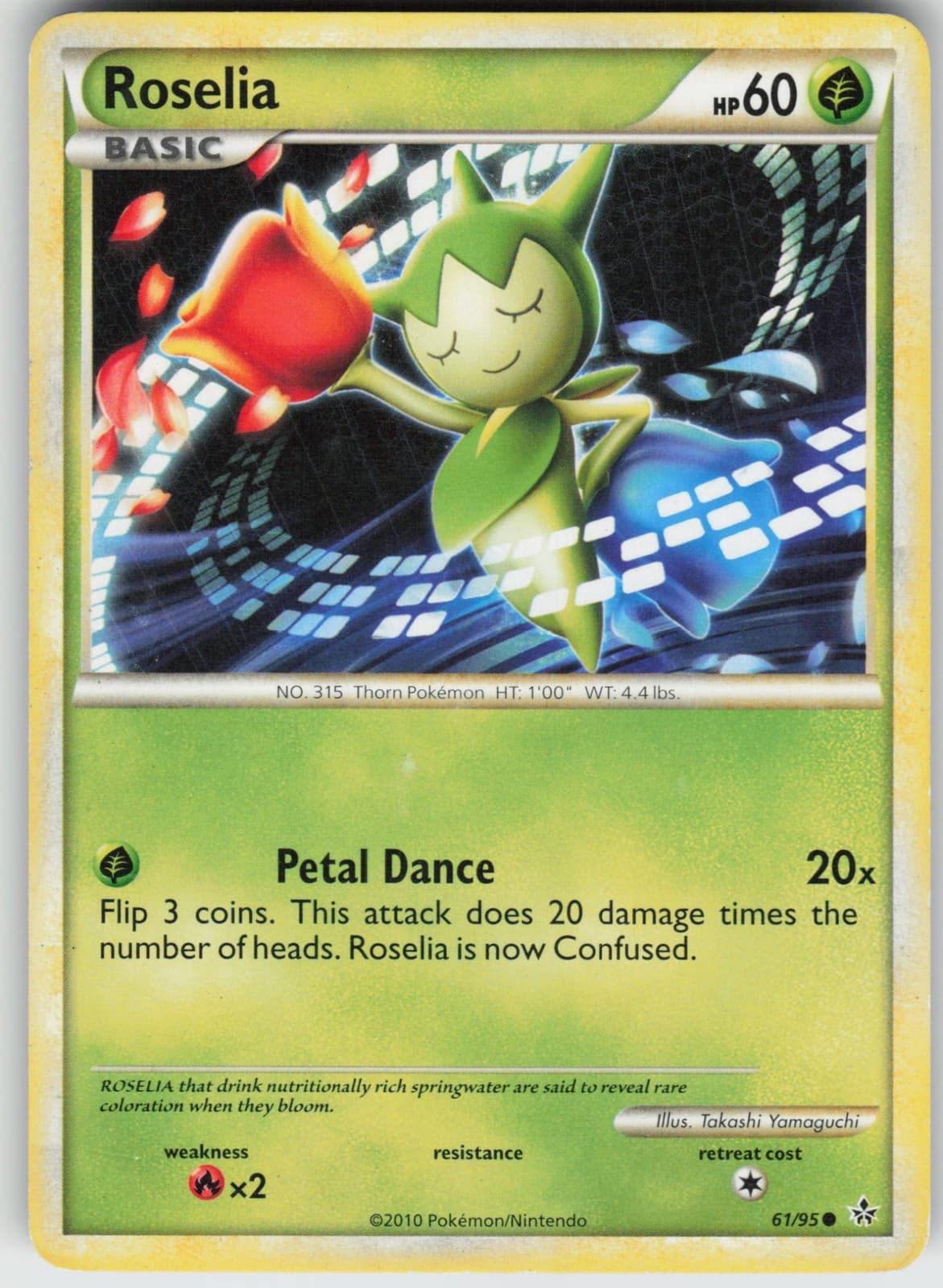 Roselia 61/95 Unleashed Pokemon Lightly Played LP