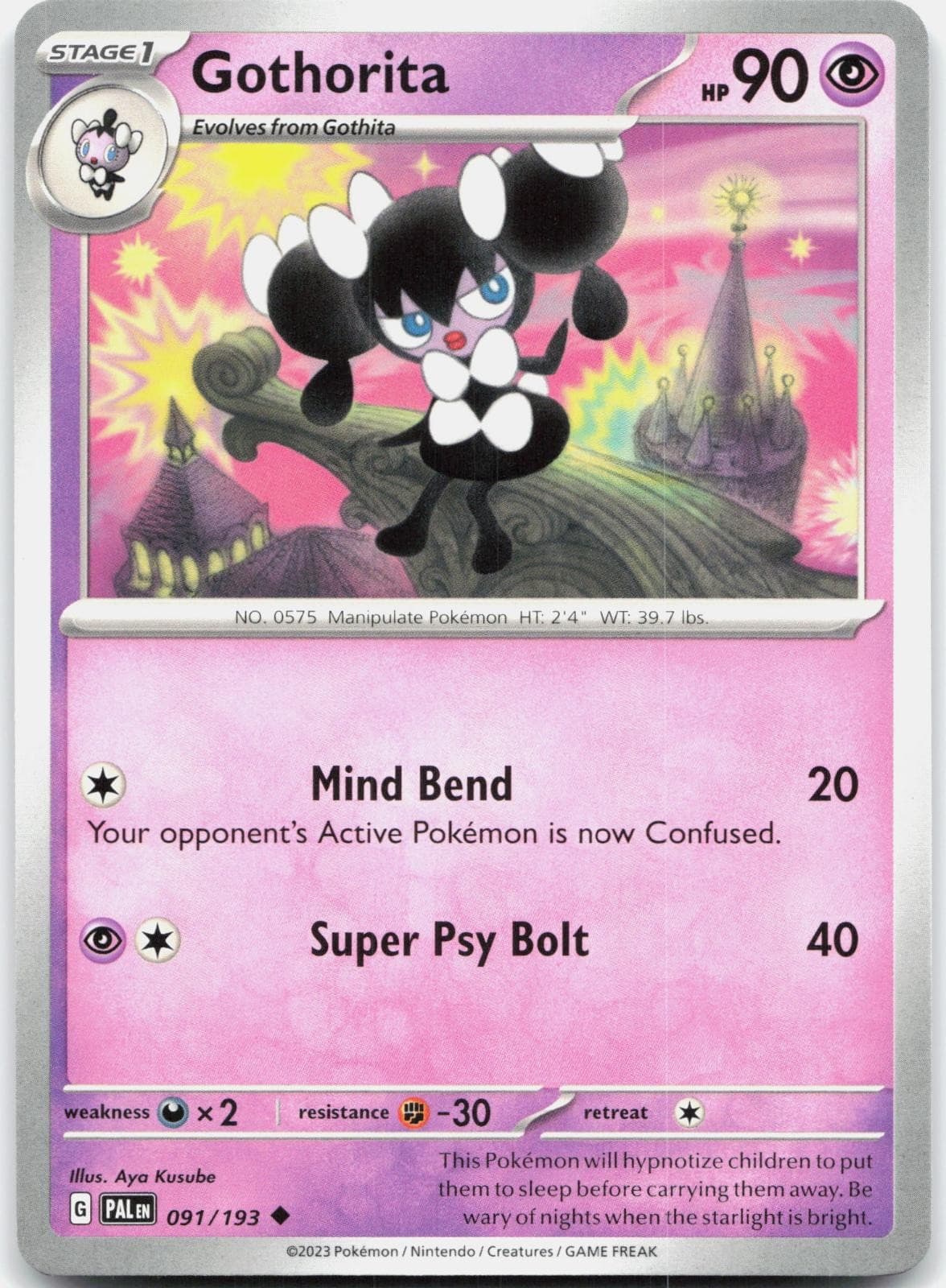 Gothorita 091/193 Uncommon Paldea Evolved Pokemon Lightly Played