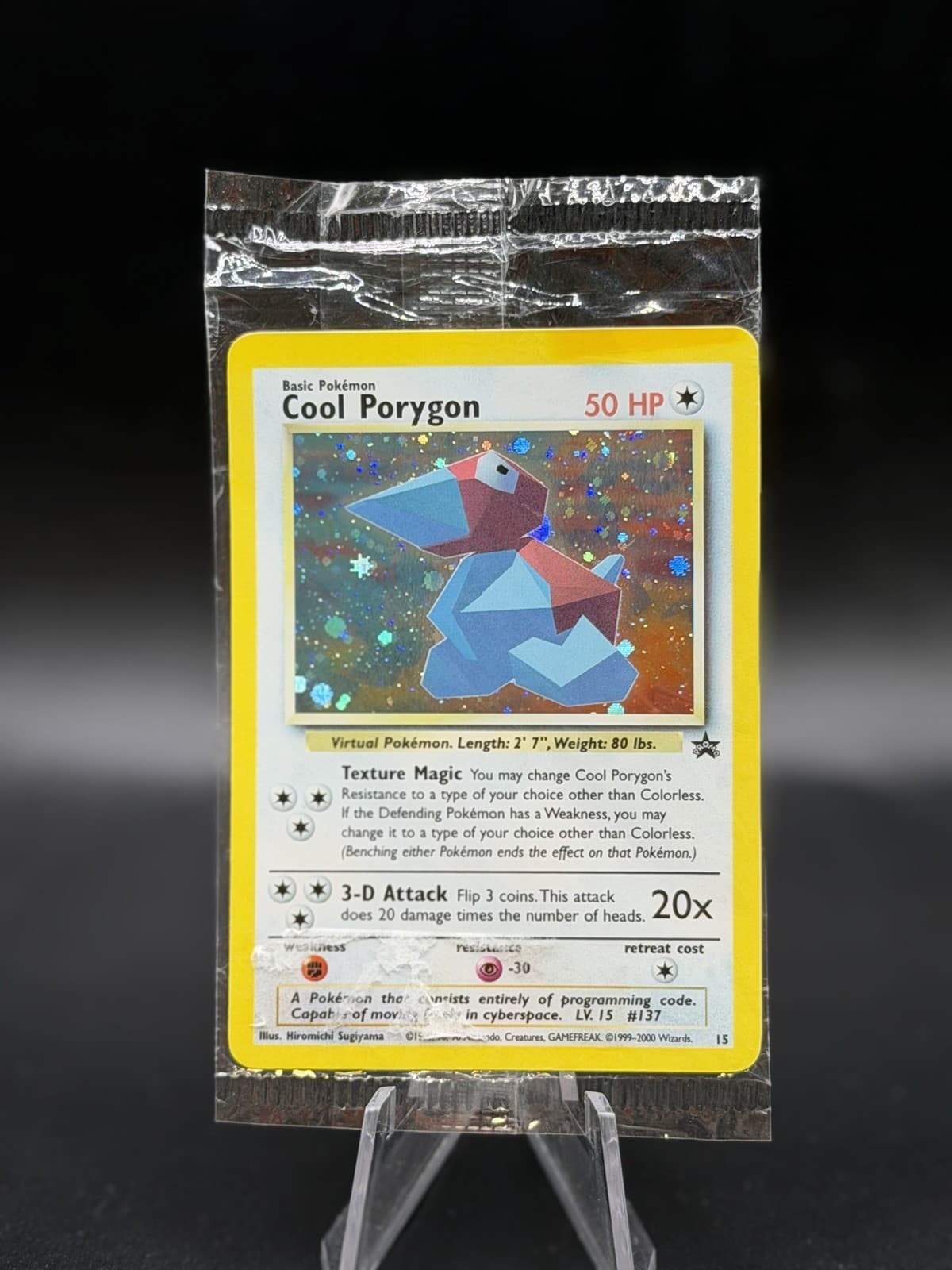 Cool Porygon #15 WOTC Black Star Promo Holo SEALED Pokémon TCG NM 2000 NF3