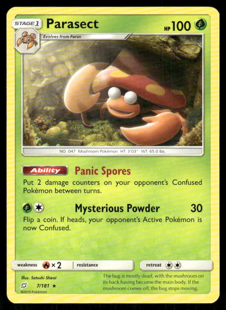 Pokemon Parasect Team Up 7/181 R NM/M