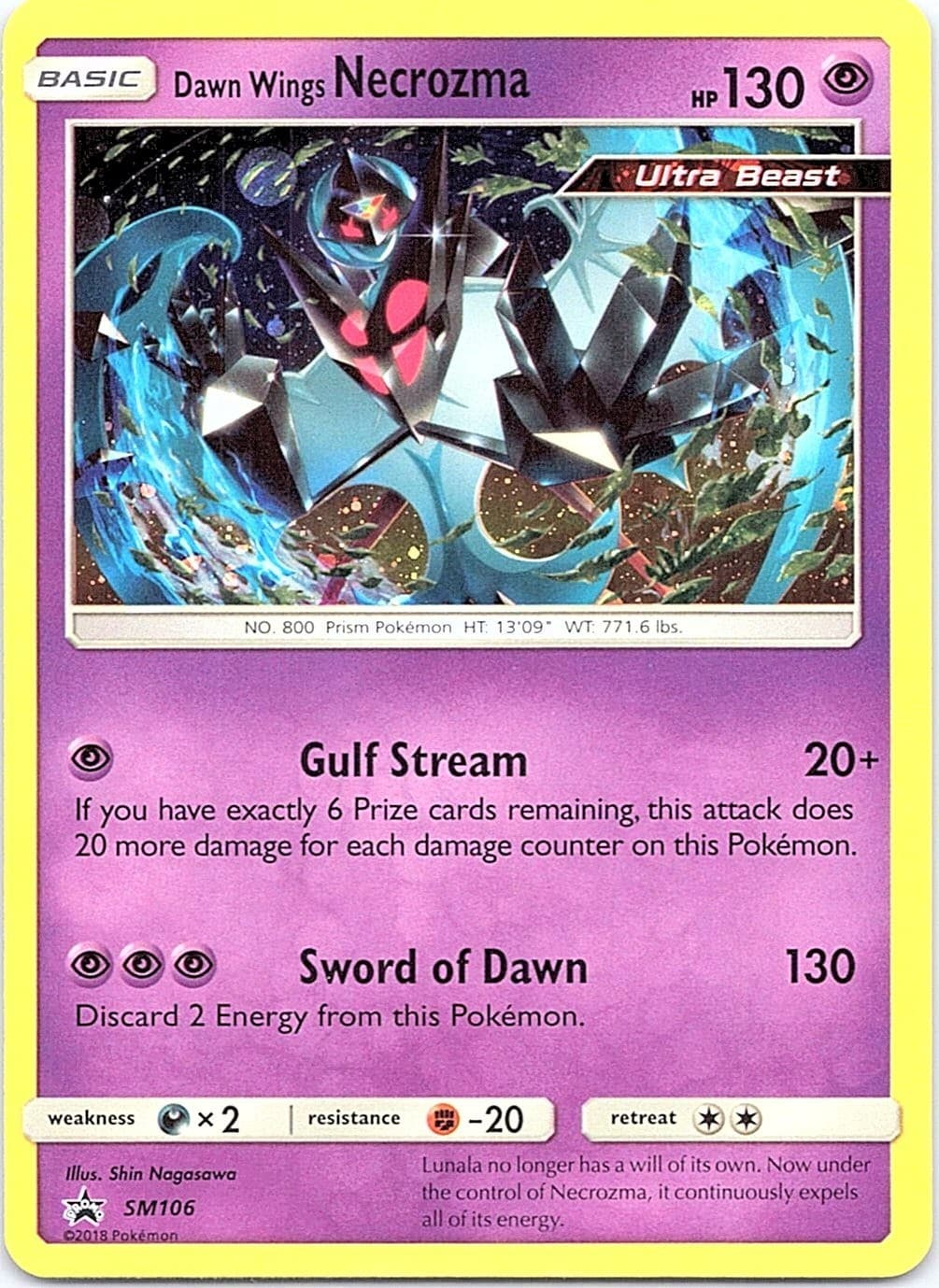Pokemon TCG Black Star Promo Dawn Wings Necrozma SM106 - NM