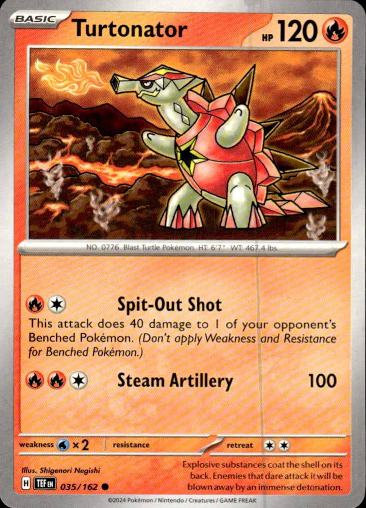 Turtonator Temporal Forces 035/162 Common Pokémon — English Near Mint