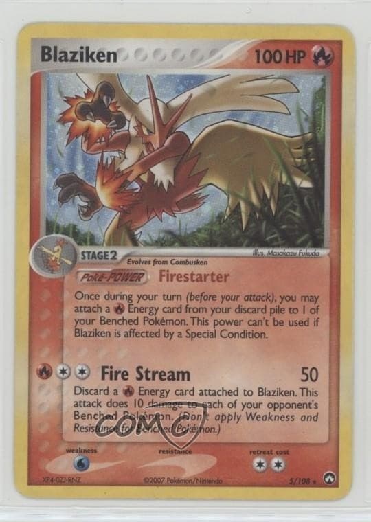 Blaziken Holo Pokemon EX Power Keepers #5 2007