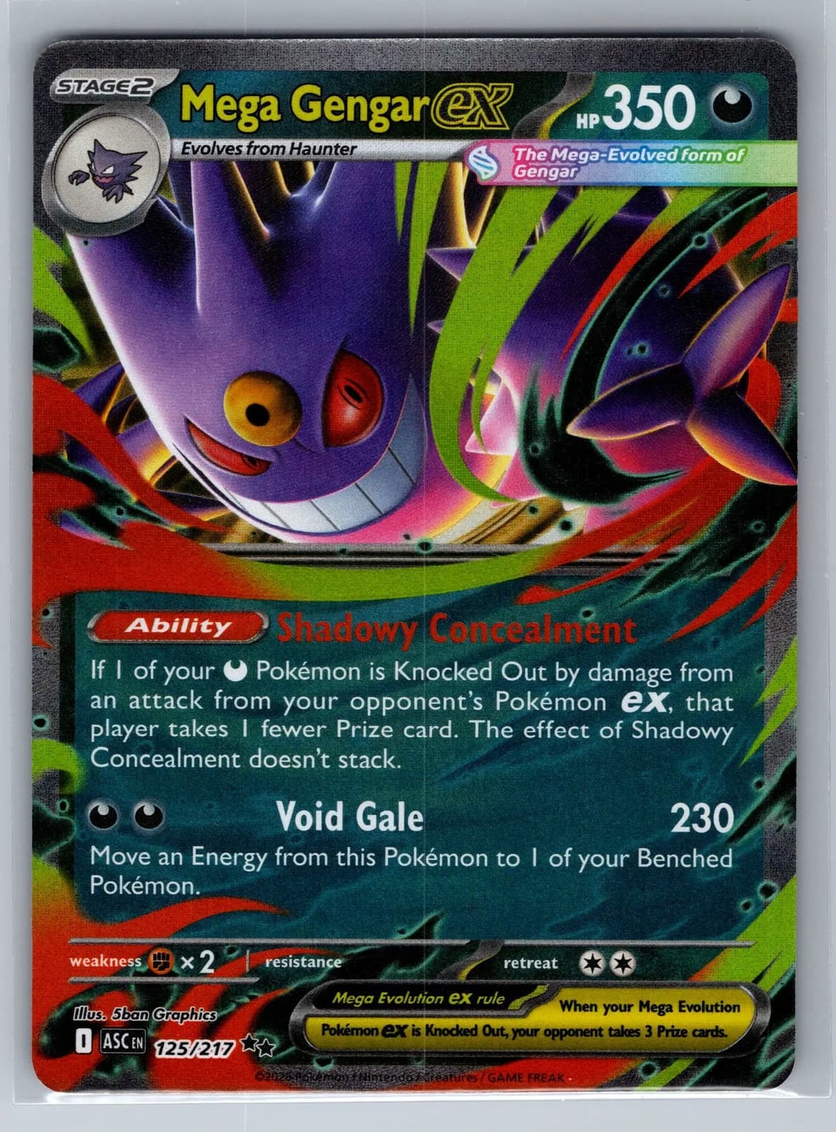 Mega Gengar EX #125/217 2026 Mega Evolution – Ascended Heroes Pokemon TCG
