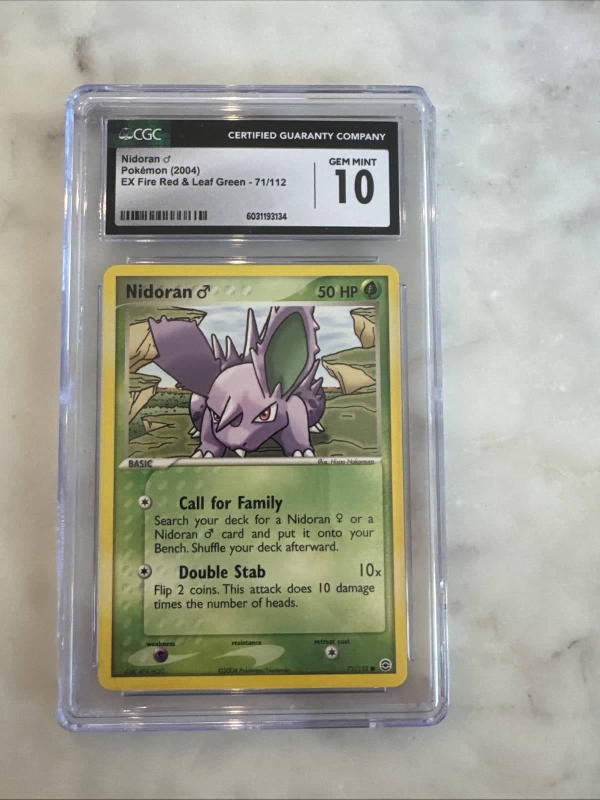 Nidoran M 71/112 FireRed & LeafGreen Regular Cgc 10