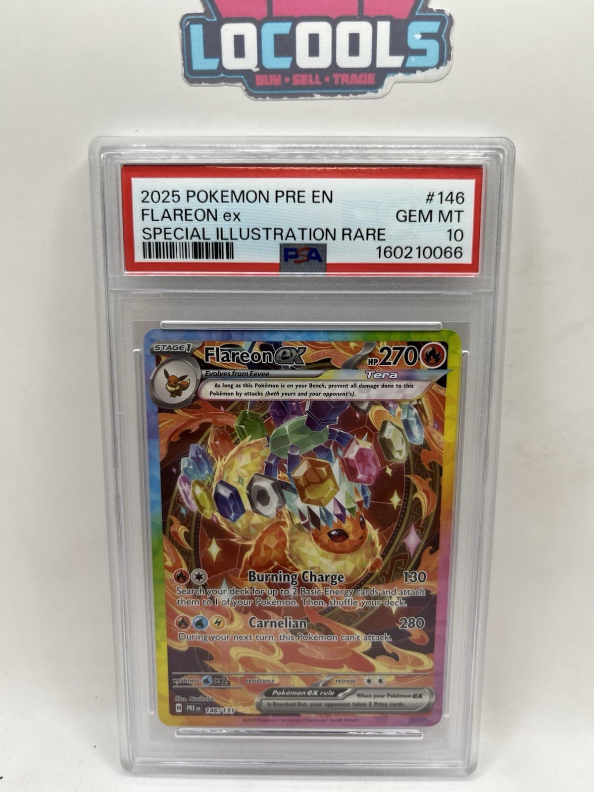 2025 Pokemon PRE EN Special Illustration Rare #146 Flareon ex PSA 10 GEM MINT