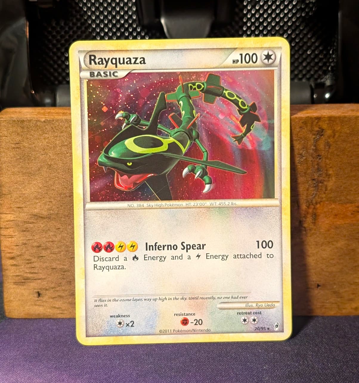 Pokemon TCG Rayquaza Call of Legends 20/95 Holo Rare English 2011 100HP