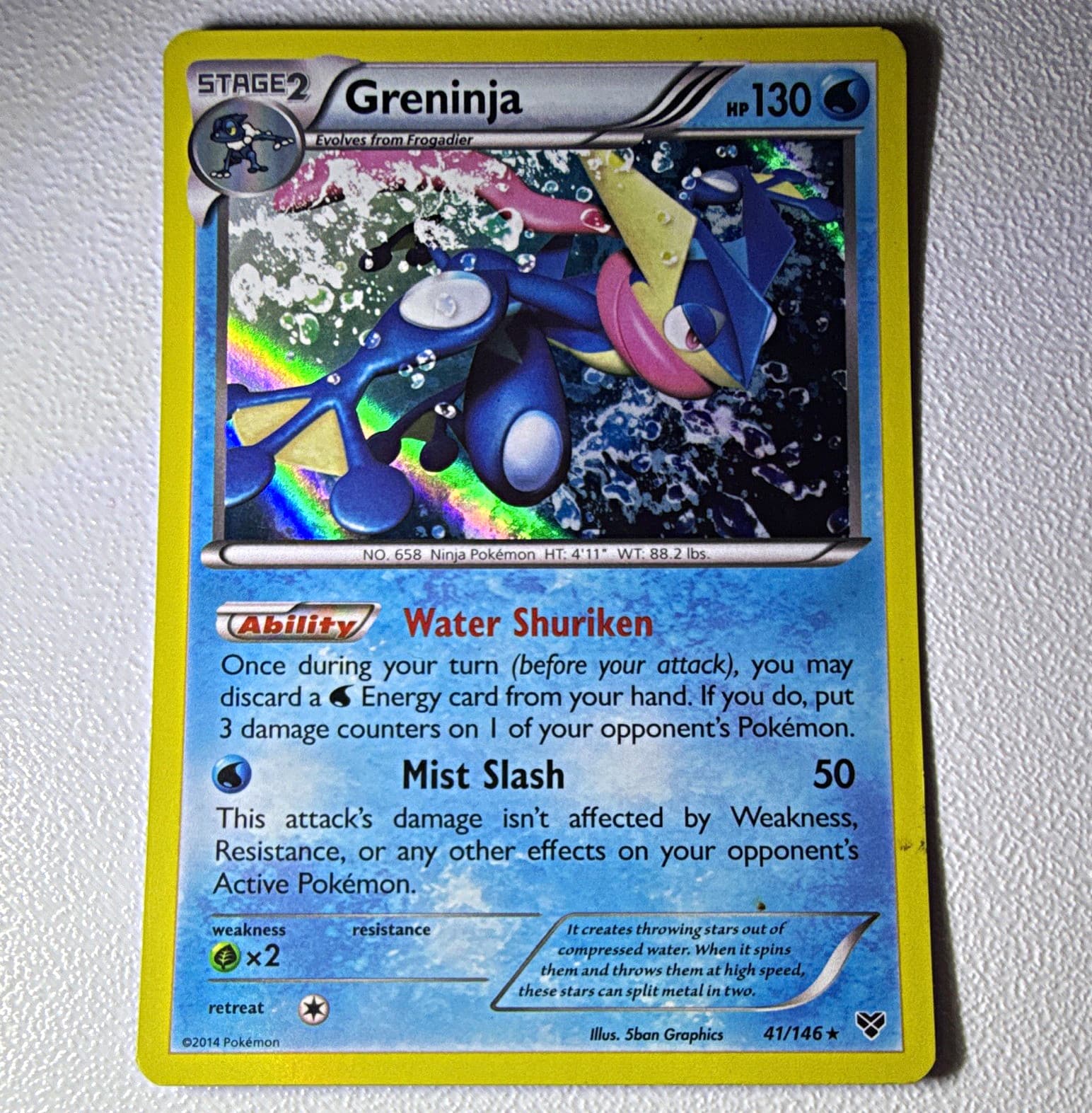 The Pokémon Company Greninja 41/146 XY Holo Rare Stage 2 130 HP EN 2014