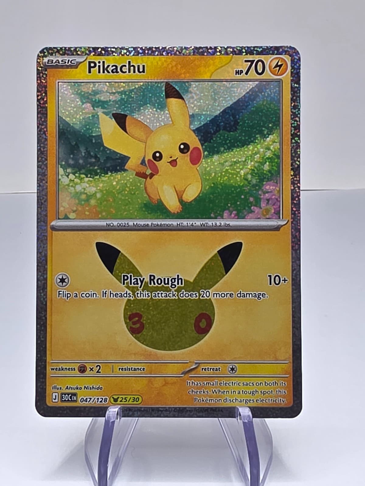 The Pokémon Company 30th Celebration Pikachu 47/128 #25/30 Holo