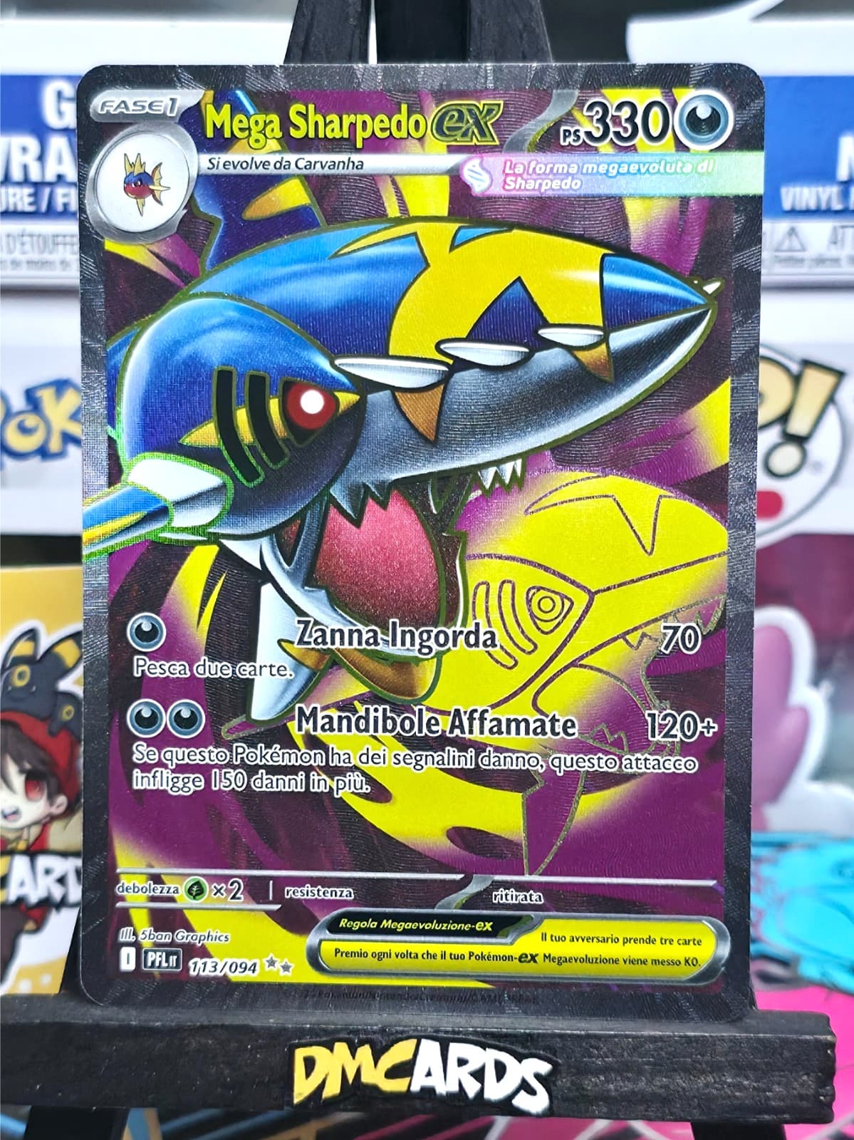 Pokemon Mega Sharpedo Ex 113/094 | Fiamme Spettrali PFL Italiano | Near Mint
