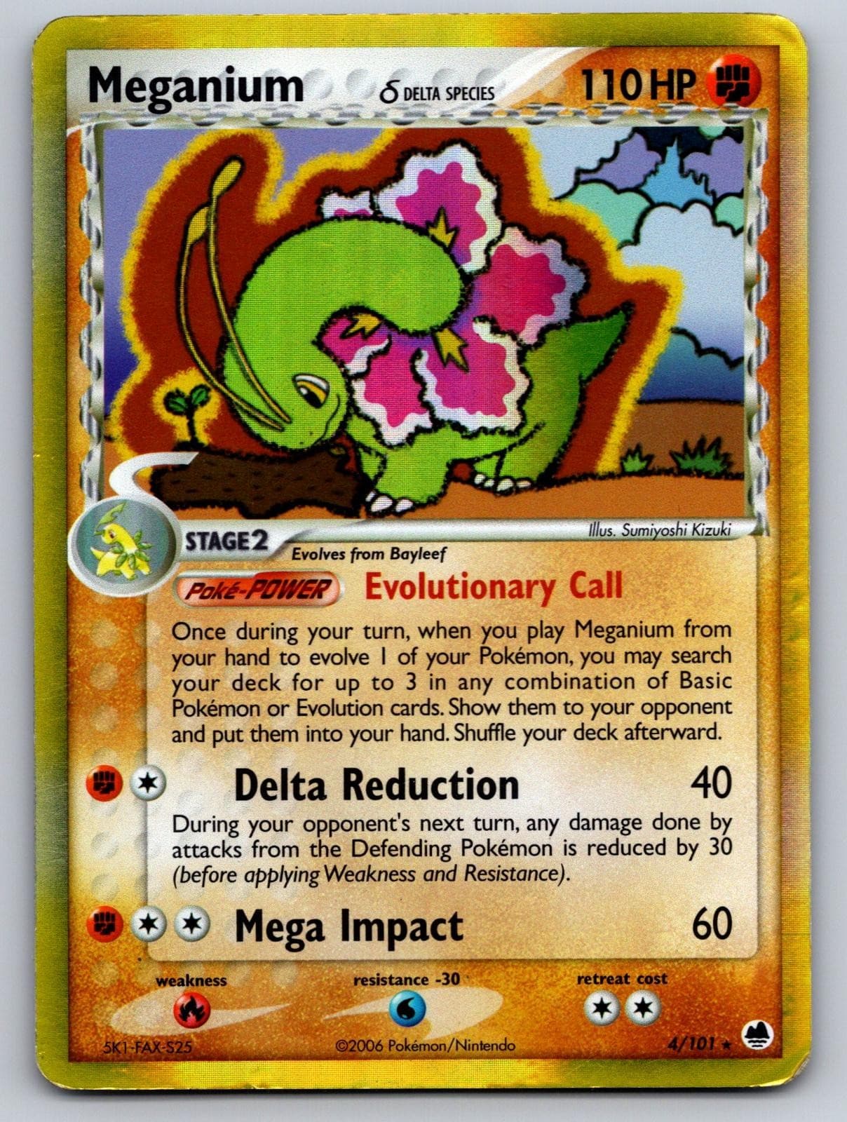 MEGANIUM Δ 4/101 HOLO RARE DRAGON FRONTIERS POKEMON HEAVILY PLAYED