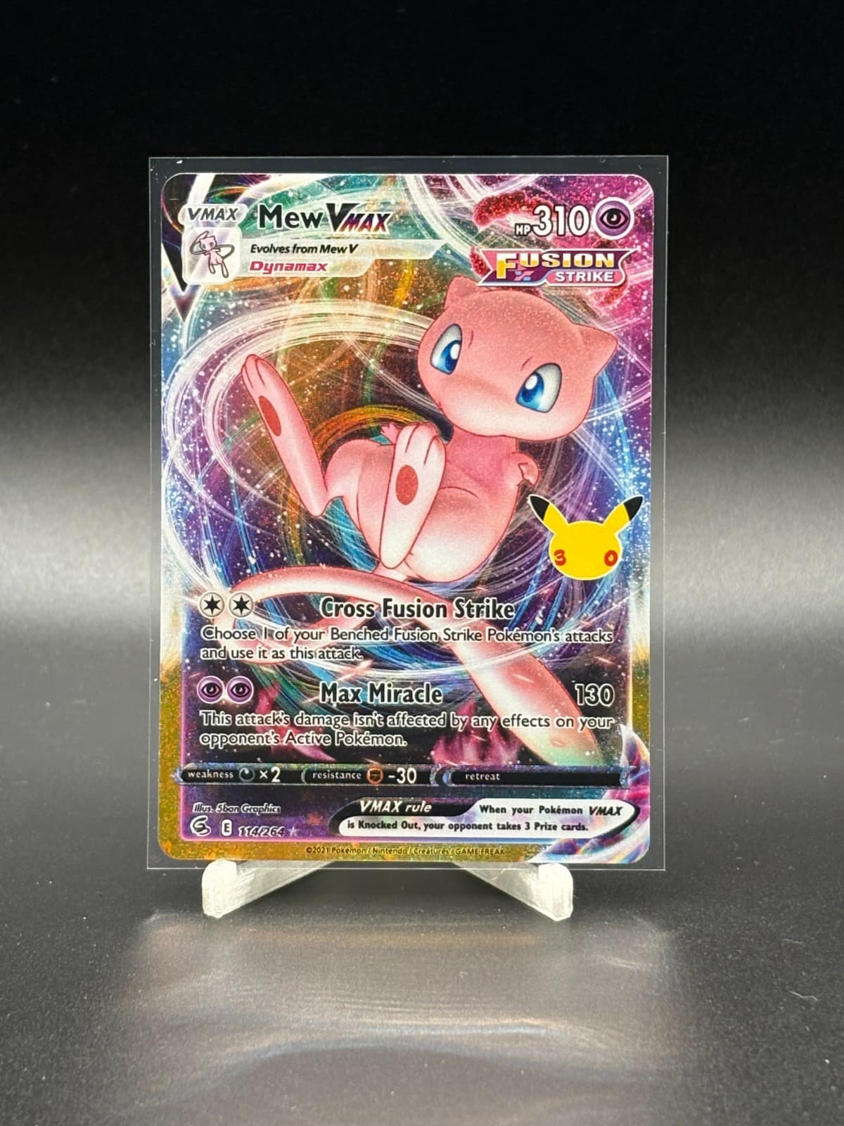 Mew VMAX 114/264 Me: 30th Celebration EX-01 Booster: Classic Collection Holo