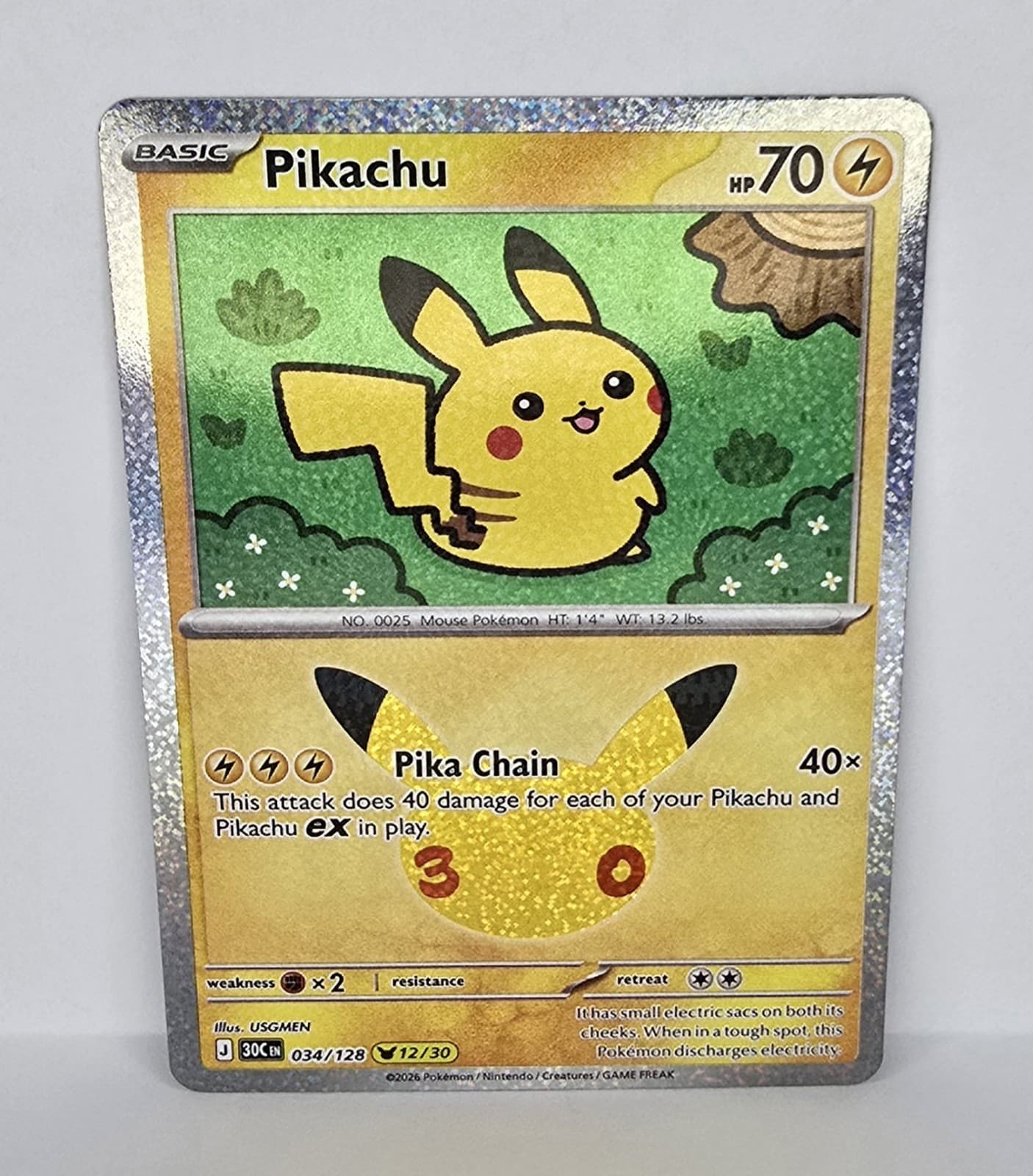Pikachu 34/128 (12/30) - 30th Celebration