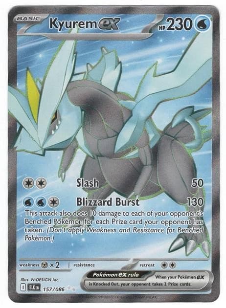 Kyurem ex 157/086 Holo UR Black Bolt Pokemon NM/M