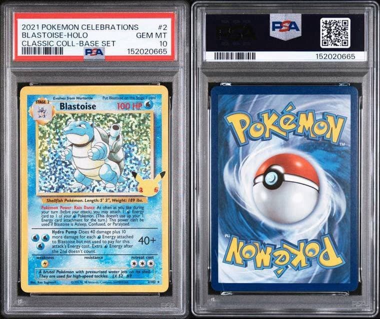 Blastoise Holo #2/102 - 2021 Pokemon Celebrations - GEM Mint PSA 10