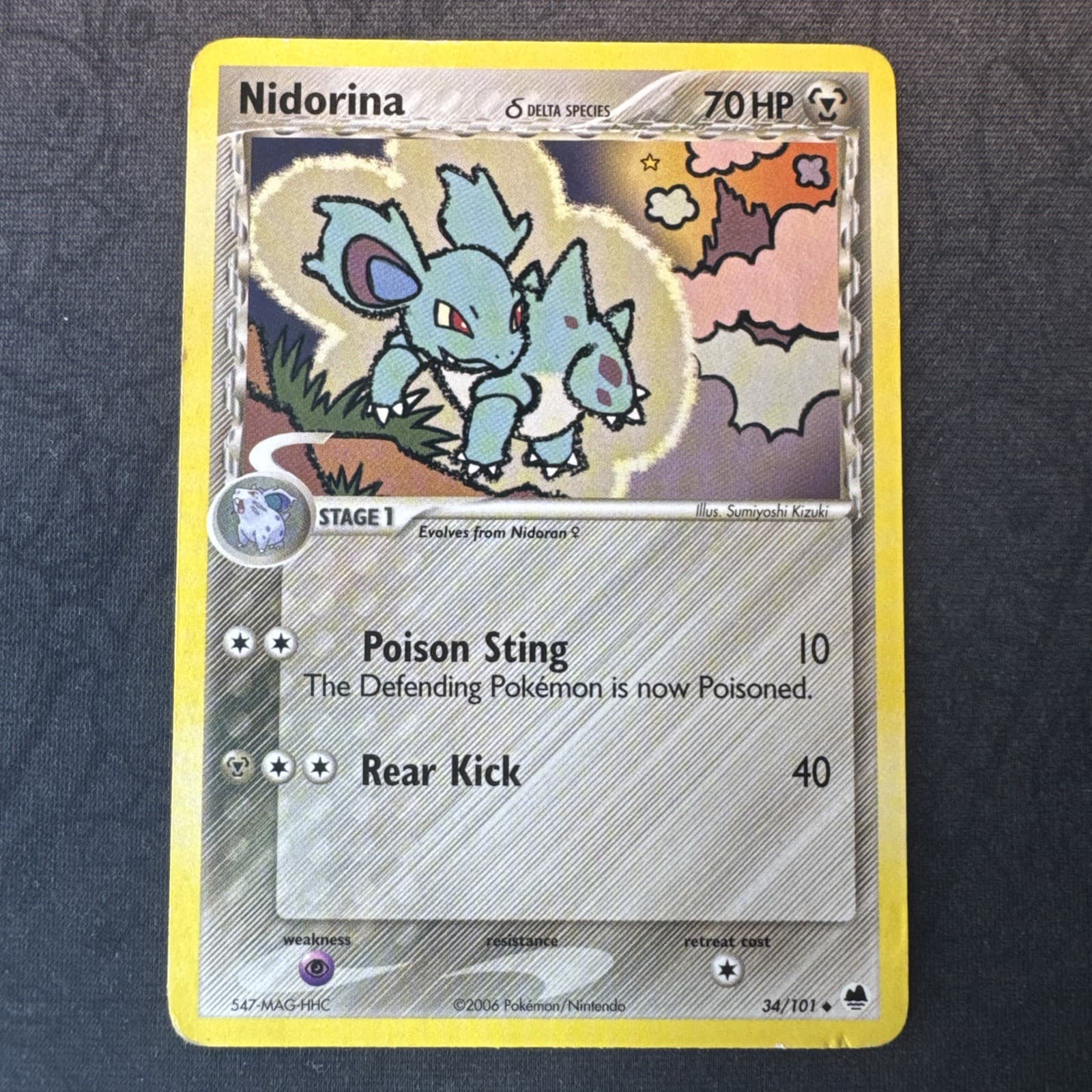 Nidorina (Delta Species) 34/101 EX Dragon Frontiers Uncommon Pokemon